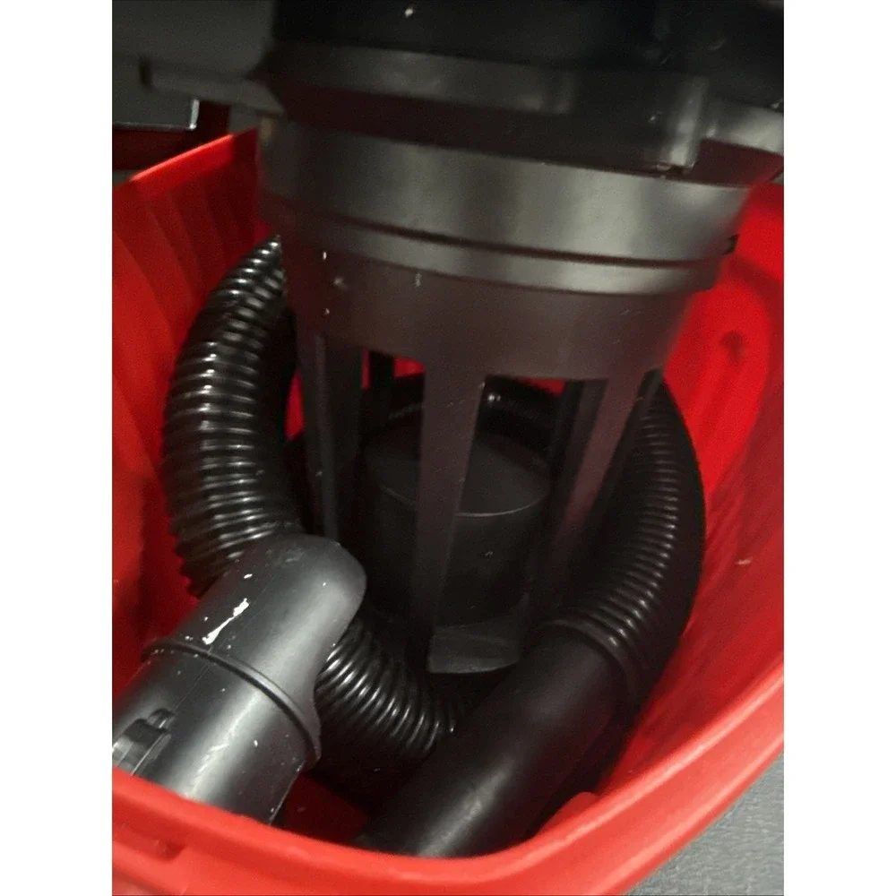 Bauer Canister Bagless Corded Portable Wet & Dry Vacuum Red/Black Nozzle Hose